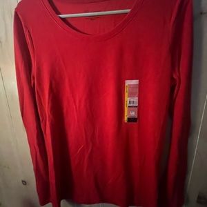 plain red long sleeve shirt